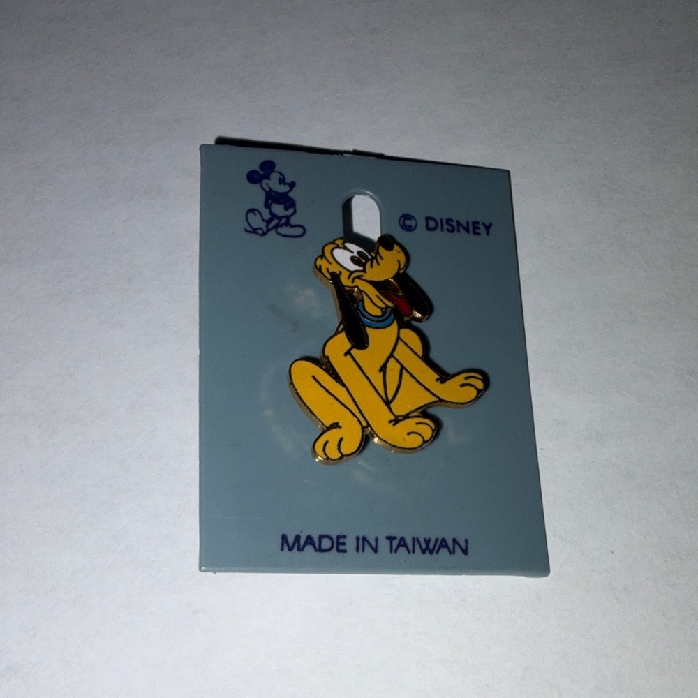 Vintage 90s Disney Pluto Enamel Pin Made in Taiwan